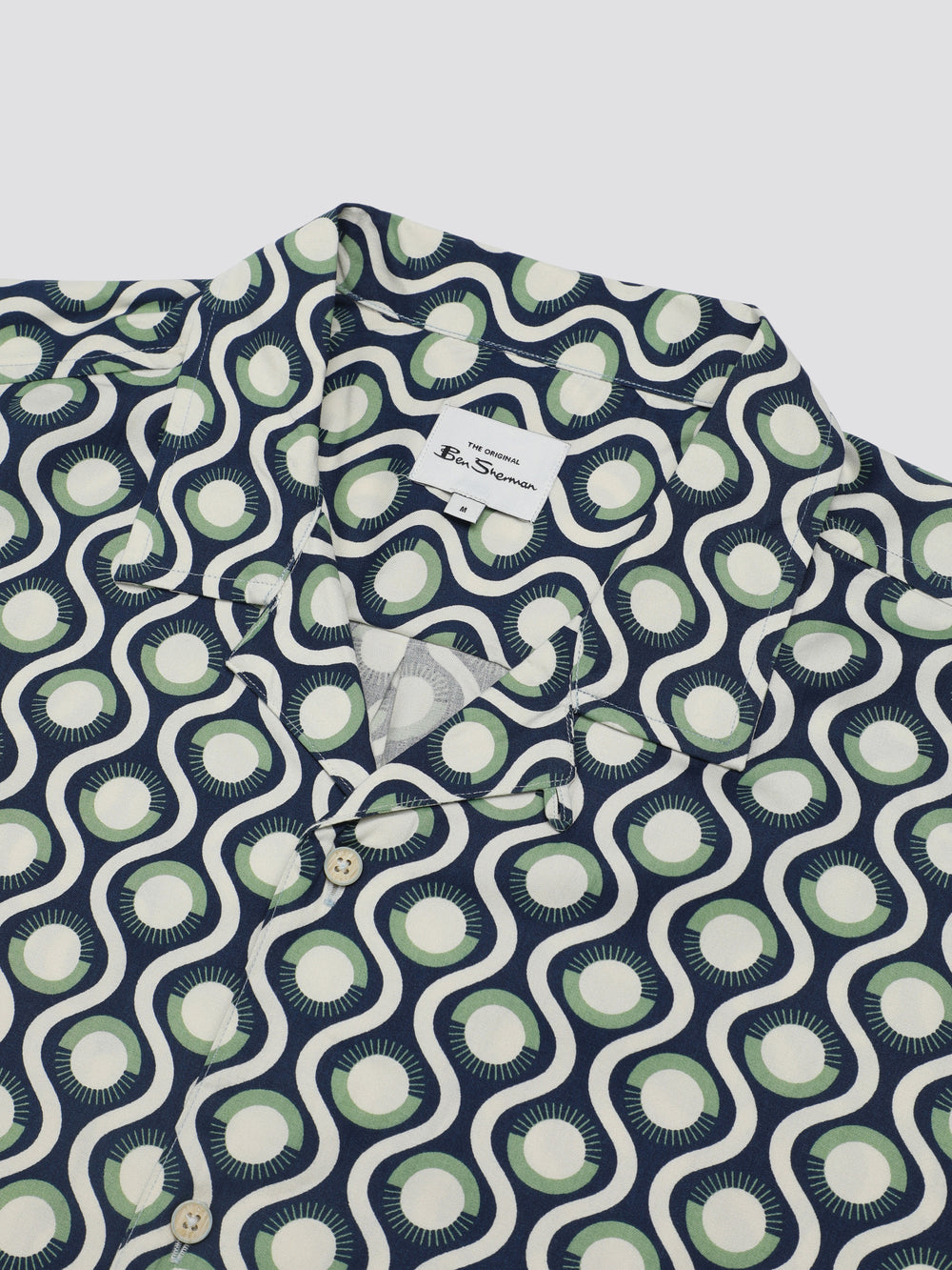 Chemises Ben Sherman Signature Retro Geo Vert | VPV-53648130